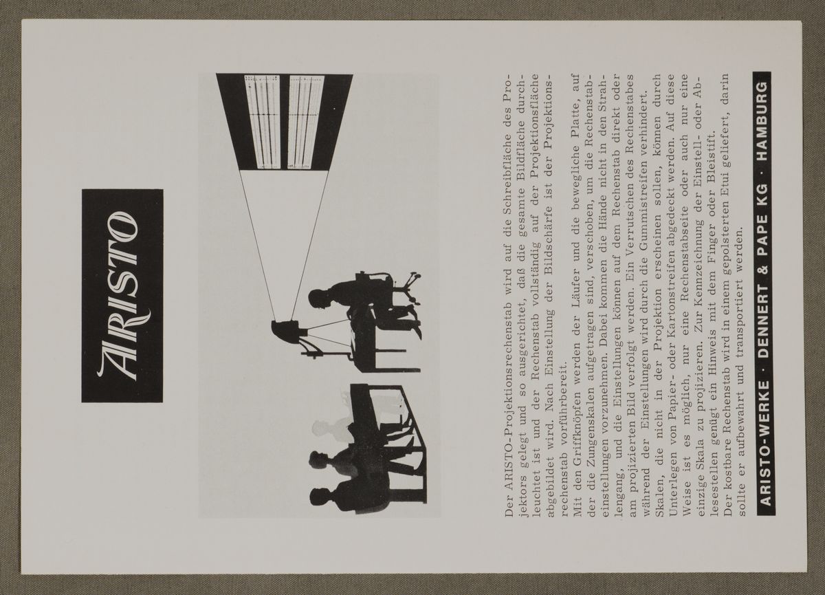 Manual Image for Aristo Scholar 103 LL #539
